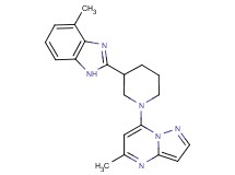 5-methyl-7-[3-(4-methyl-1H-benzimidazol-2-yl)-1-piperidinyl]pyrazolo[1,5-a]pyrimidine