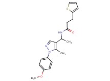 N-{1-[1-(4-methoxyphenyl)-5-methyl-1H-pyrazol-4-yl]ethyl}-3-(2-thienyl)propanamide