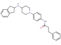 N-{4-[4-(2,3-dihydro-1H-inden-2-ylamino)-1-piperidinyl]phenyl}-3-phenylpropanamide