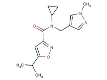 N-cyclopropyl-5-isopropyl-N-[(1-methyl-1H-pyrazol-4-yl)methyl]isoxazole-3-carboxamide