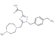 2-{1-(4-ethylbenzyl)-5-[(4-methyl-1,4-diazepan-1-yl)methyl]-1H-1,2,4-triazol-3-yl}acetamide