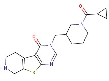 3-{[1-(cyclopropylcarbonyl)piperidin-3-yl]methyl}-5,6,7,8-tetrahydropyrido[4',3':4,5]thieno[2,3-d]pyrimidin-4(3H)-one