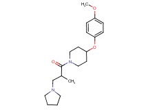 4-(4-methoxyphenoxy)-1-[2-methyl-3-(1-pyrrolidinyl)propanoyl]piperidine
