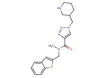 N-(1-benzothien-2-ylmethyl)-N-methyl-1-(piperidin-3-ylmethyl)-1H-1,2,3-triazole-4-carboxamide