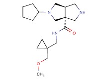 (3aR*,6aR*)-2-cyclopentyl-N-{[1-(methoxymethyl)cyclopropyl]methyl}hexahydropyrrolo[3,4-c]pyrrole-3a(1H)-carboxamide
