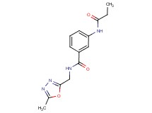 N-[(5-methyl-1,3,4-oxadiazol-2-yl)methyl]-3-(propionylamino)benzamide