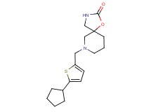 7-[(5-cyclopentyl-2-thienyl)methyl]-1-oxa-3,7-diazaspiro[4.5]decan-2-one