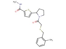 N-methyl-5-(1-{[(2-methylbenzyl)thio]acetyl}-2-pyrrolidinyl)-2-thiophenecarboxamide
