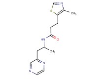 N-(1-methyl-2-pyrazin-2-ylethyl)-3-(4-methyl-1,3-thiazol-5-yl)propanamide