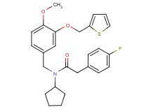 N-cyclopentyl-2-(4-fluorophenyl)-N-[4-methoxy-3-(2-thienylmethoxy)benzyl]acetamide