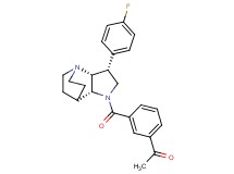 1-(3-{[(2R*,3R*,6R*)-3-(4-fluorophenyl)-1,5-diazatricyclo[5.2.2.0~2,6~]undec-5-yl]carbonyl}phenyl)ethanone
