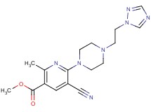 methyl 5-cyano-2-methyl-6-{4-[2-(1H-1,2,4-triazol-1-yl)ethyl]-1-piperazinyl}nicotinate