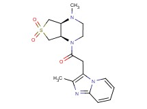 (4aR*,7aS*)-1-methyl-4-[(2-methylimidazo[1,2-a]pyridin-3-yl)acetyl]octahydrothieno[3,4-b]pyrazine 6,6-dioxide