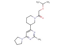4-[1-(isopropoxyacetyl)-3-piperidinyl]-2-methyl-6-(1-pyrrolidinyl)pyrimidine