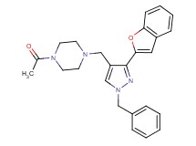 1-acetyl-4-{[3-(1-benzofuran-2-yl)-1-benzyl-1H-pyrazol-4-yl]methyl}piperazine
