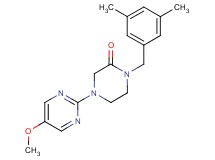 1-(3,5-dimethylbenzyl)-4-(5-methoxy-2-pyrimidinyl)-2-piperazinone