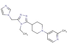 4-{4-[4-ethyl-5-(1H-imidazol-1-ylmethyl)-4H-1,2,4-triazol-3-yl]piperidin-1-yl}-2-methylpyridine