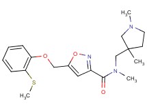 N-[(1,3-dimethylpyrrolidin-3-yl)methyl]-N-methyl-5-{[2-(methylthio)phenoxy]methyl}isoxazole-3-carboxamide