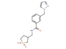 N-[(1,1-dioxidotetrahydro-3-thienyl)methyl]-3-(1H-pyrazol-1-ylmethyl)benzamide