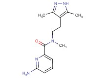 6-amino-N-[2-(3,5-dimethyl-1H-pyrazol-4-yl)ethyl]-N-methylpyridine-2-carboxamide