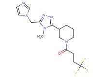 3-[5-(1H-imidazol-1-ylmethyl)-4-methyl-4H-1,2,4-triazol-3-yl]-1-(4,4,4-trifluorobutanoyl)piperidine