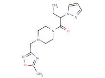 1-[(5-methyl-1,2,4-oxadiazol-3-yl)methyl]-4-[2-(1H-pyrazol-1-yl)butanoyl]piperazine