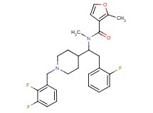 N-[1-[1-(2,3-difluorobenzyl)-4-piperidinyl]-2-(2-fluorophenyl)ethyl]-N,2-dimethyl-3-furamide