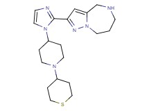 2-{1-[1-(tetrahydro-2H-thiopyran-4-yl)-4-piperidinyl]-1H-imidazol-2-yl}-5,6,7,8-tetrahydro-4H-pyrazolo[1,5-a][1,4]diazepine dihydrochloride