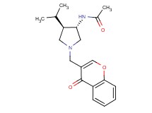N-{(3S*,4R*)-4-isopropyl-1-[(4-oxo-4H-chromen-3-yl)methyl]pyrrolidin-3-yl}acetamide