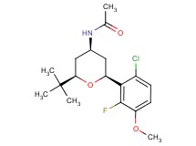 N-[(2R*,4R*,6S*)-2-tert-butyl-6-(6-chloro-2-fluoro-3-methoxyphenyl)tetrahydro-2H-pyran-4-yl]acetamide