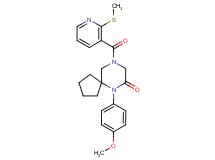 6-(4-methoxyphenyl)-9-{[2-(methylthio)-3-pyridinyl]carbonyl}-6,9-diazaspiro[4.5]decan-7-one