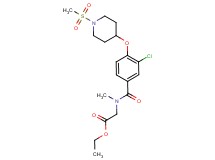 ethyl N-(3-chloro-4-{[1-(methylsulfonyl)-4-piperidinyl]oxy}benzoyl)-N-methylglycinate