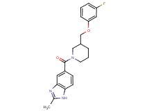 5-({3-[(3-fluorophenoxy)methyl]-1-piperidinyl}carbonyl)-2-methyl-1H-benzimidazole