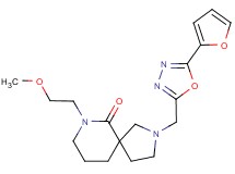 2-{[5-(2-furyl)-1,3,4-oxadiazol-2-yl]methyl}-7-(2-methoxyethyl)-2,7-diazaspiro[4.5]decan-6-one