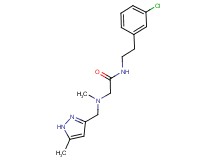 N-[2-(3-chlorophenyl)ethyl]-2-{methyl[(5-methyl-1H-pyrazol-3-yl)methyl]amino}acetamide