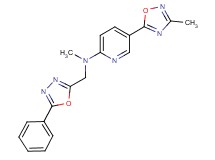N-methyl-5-(3-methyl-1,2,4-oxadiazol-5-yl)-N-[(5-phenyl-1,3,4-oxadiazol-2-yl)methyl]-2-pyridinamine