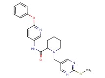 1-{[2-(methylthio)-5-pyrimidinyl]methyl}-N-(6-phenoxy-3-pyridinyl)-2-piperidinecarboxamide