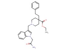 ethyl 1-{[1-(2-amino-2-oxoethyl)-1H-indol-3-yl]methyl}-4-(2-phenylethyl)-4-piperidinecarboxylate