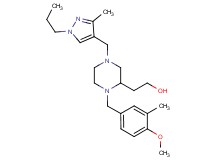 2-{1-(4-methoxy-3-methylbenzyl)-4-[(3-methyl-1-propyl-1H-pyrazol-4-yl)methyl]-2-piperazinyl}ethanol