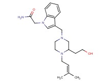 2-(3-{[3-(2-hydroxyethyl)-4-(3-methyl-2-buten-1-yl)-1-piperazinyl]methyl}-1H-indol-1-yl)acetamide