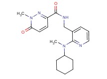 N-({2-[cyclohexyl(methyl)amino]-3-pyridinyl}methyl)-1-methyl-6-oxo-1,6-dihydro-3-pyridazinecarboxamide