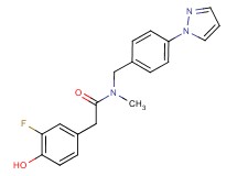 2-(3-fluoro-4-hydroxyphenyl)-N-methyl-N-[4-(1H-pyrazol-1-yl)benzyl]acetamide