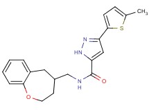 3-(5-methyl-2-thienyl)-N-(2,3,4,5-tetrahydro-1-benzoxepin-4-ylmethyl)-1H-pyrazole-5-carboxamide