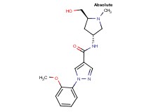 N-[(3R,5S)-5-(hydroxymethyl)-1-methylpyrrolidin-3-yl]-1-(2-methoxyphenyl)-1H-pyrazole-4-carboxamide