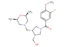 [(3R*,4R*)-4-{[(2R*,6S*)-2,6-dimethylmorpholin-4-yl]methyl}-1-(3-fluoro-4-methoxybenzoyl)pyrrolidin-3-yl]methanol