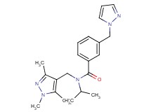 N-isopropyl-3-(1H-pyrazol-1-ylmethyl)-N-[(1,3,5-trimethyl-1H-pyrazol-4-yl)methyl]benzamide