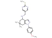 1-(4-methoxyphenyl)-6,6-dimethyl-N-{[2-(methylthio)-5-pyrimidinyl]methyl}-4,5,6,7-tetrahydro-1H-indazol-4-amine