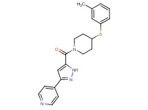 4-[5-({4-[(3-methylphenyl)thio]-1-piperidinyl}carbonyl)-1H-pyrazol-3-yl]pyridine