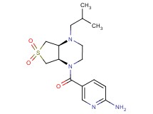 5-{[(4aS*,7aR*)-4-isobutyl-6,6-dioxidohexahydrothieno[3,4-b]pyrazin-1(2H)-yl]carbonyl}-2-pyridinamine