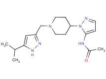 N-(1-{1-[(5-isopropyl-1H-pyrazol-3-yl)methyl]-4-piperidinyl}-1H-pyrazol-5-yl)acetamide